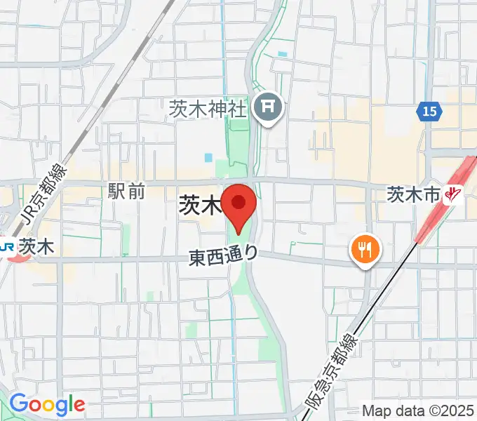 おにクル 茨木市文化子育て複合施設の地図