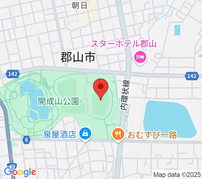 郡山ヒロセ開成山陸上競技場の地図