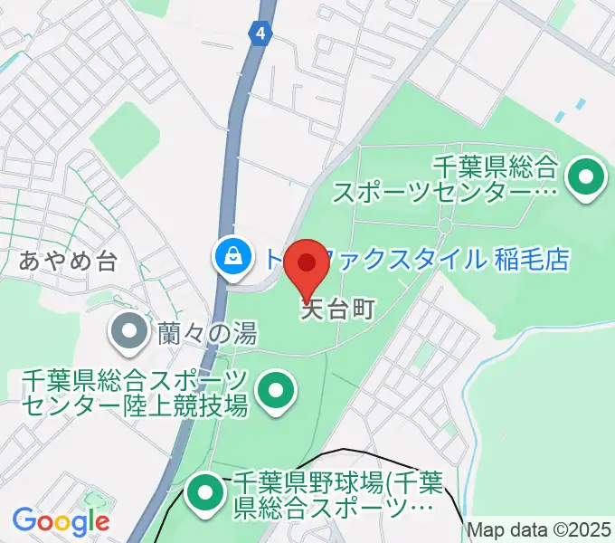 千葉県総合スポーツセンター第2陸上競技場の地図