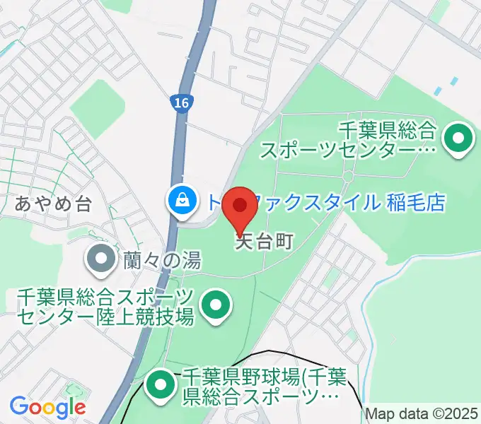 千葉県総合スポーツセンター第2陸上競技場の地図