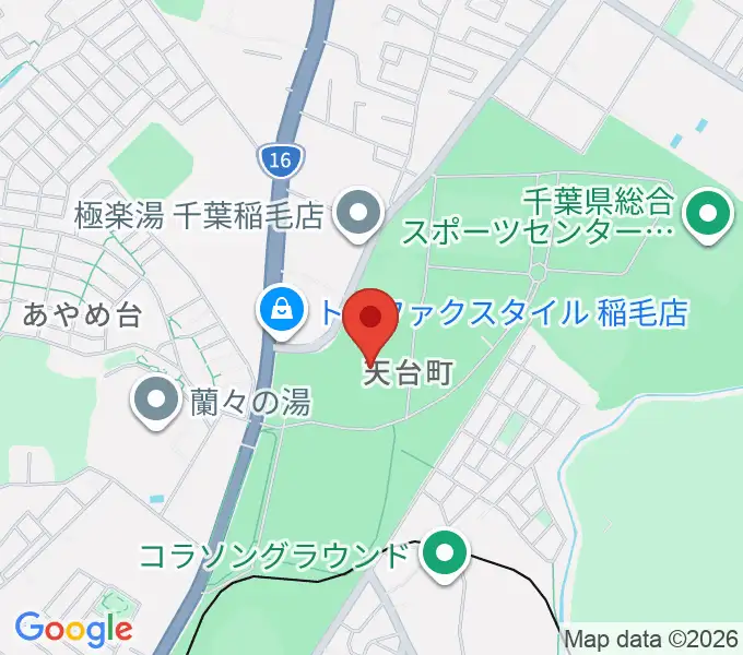 千葉県総合スポーツセンター第2陸上競技場の地図