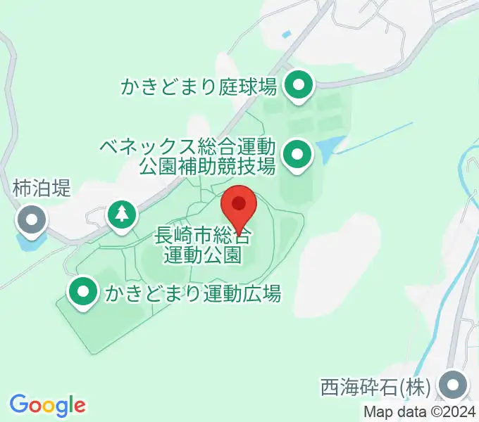 長崎市総合運動公園陸上競技場の地図