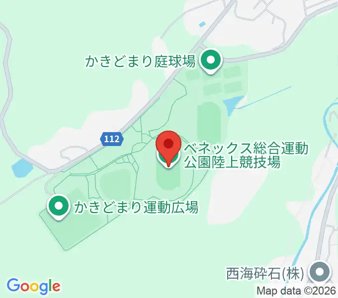 ベネックス総合運動公園陸上競技場の地図