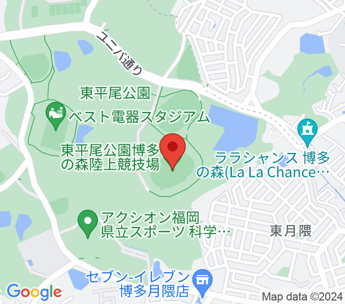 東平尾公園博多の森陸上競技場の場所