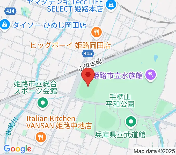 ウインク陸上競技場の地図
