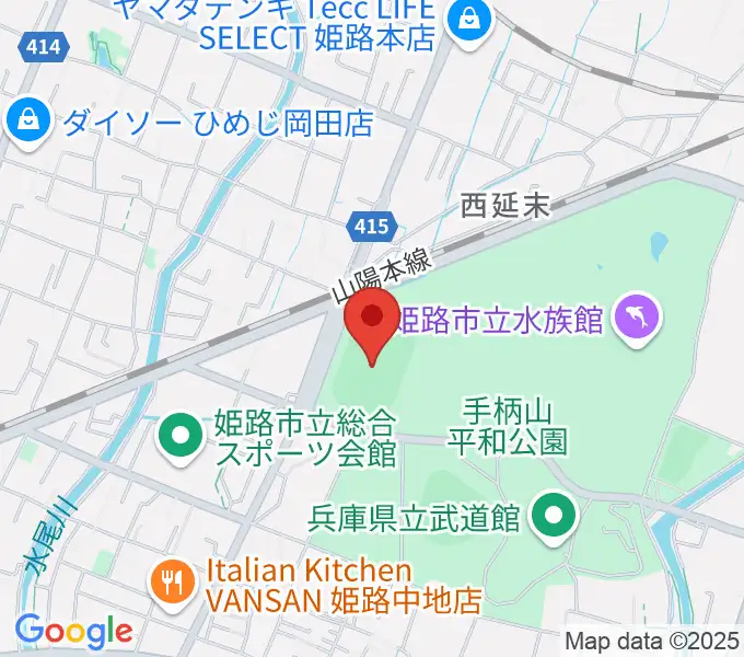 ウインク陸上競技場の地図