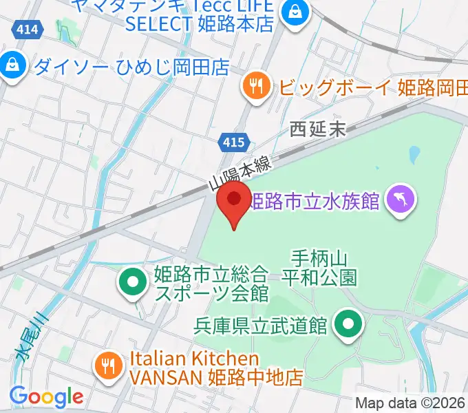 ウインク陸上競技場の地図