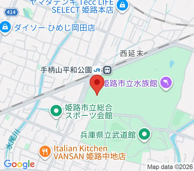 ウインク陸上競技場の地図
