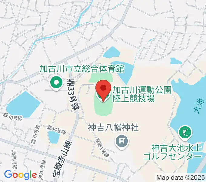 SHOWAグループ陸上競技場の地図