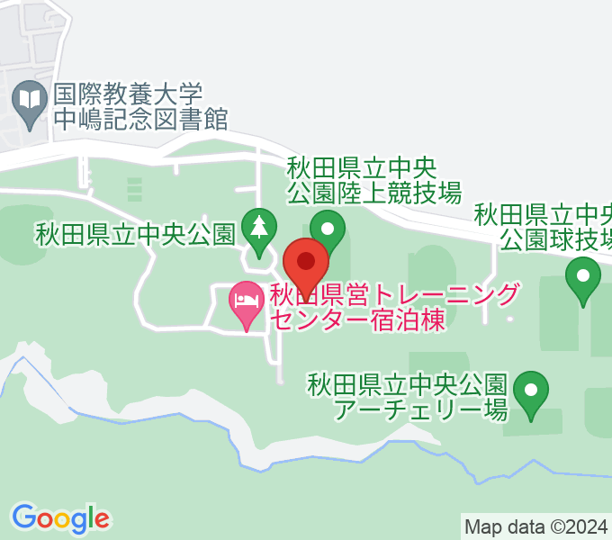 秋田県立中央公園陸上競技場の場所