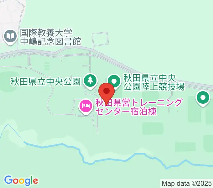 秋田県立中央公園陸上競技場の地図