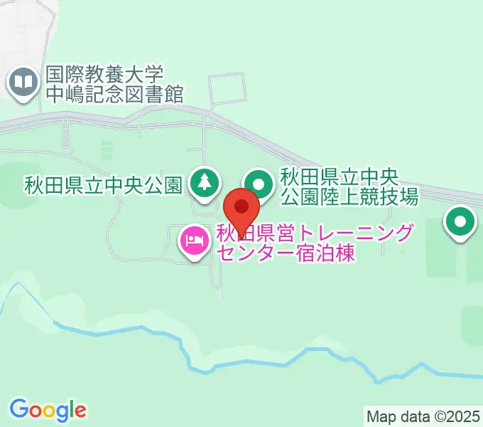 秋田県立中央公園陸上競技場の地図