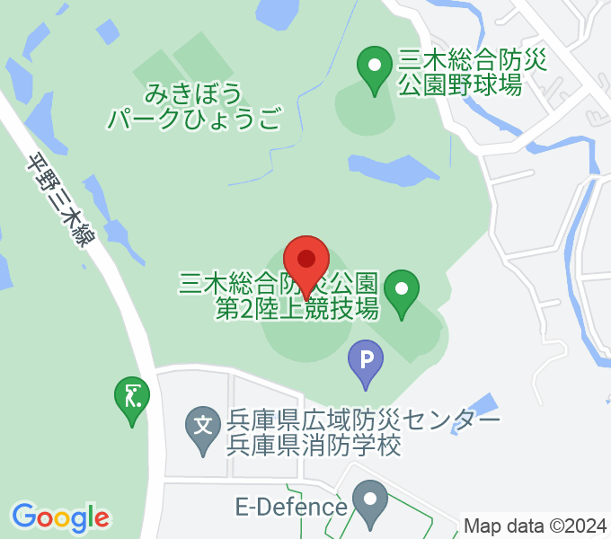 三木総合防災公園陸上競技場の場所