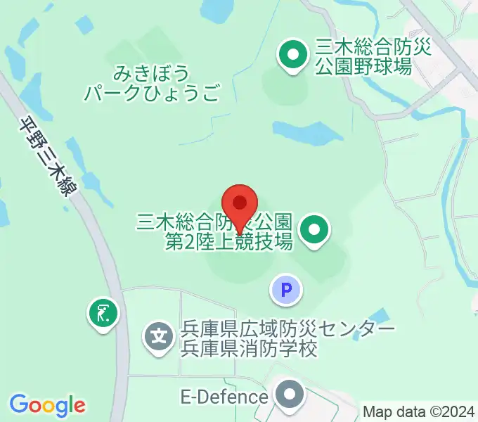 三木総合防災公園陸上競技場の地図