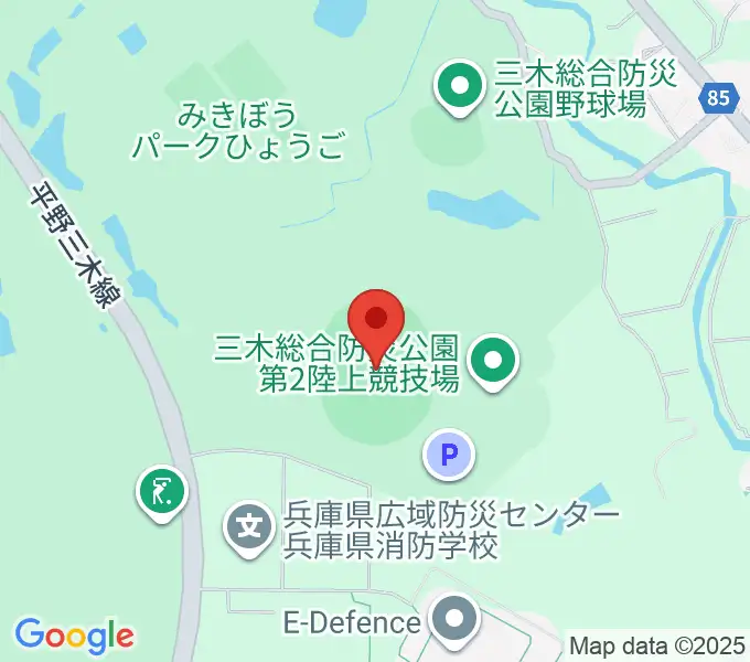三木総合防災公園陸上競技場の地図