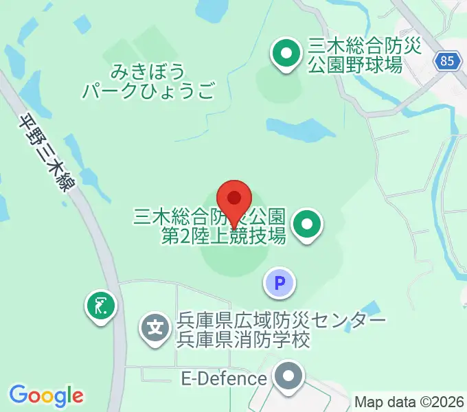 三木総合防災公園陸上競技場の地図