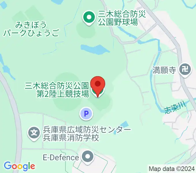 三木総合防災公園第2陸上競技場の地図