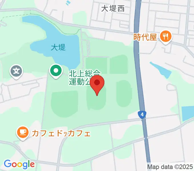 ウエスタンデジタルスタジアムきたかみの地図
