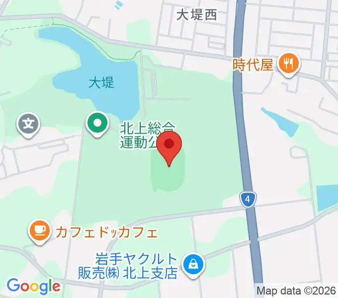サンディスクスタジアムきたかみの地図