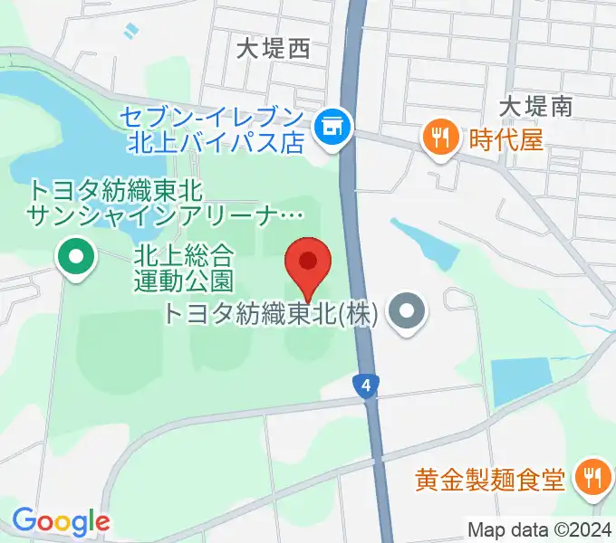 北上陸上補助競技場の地図