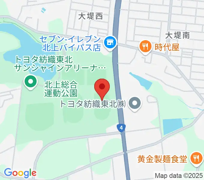 北上陸上補助競技場の地図