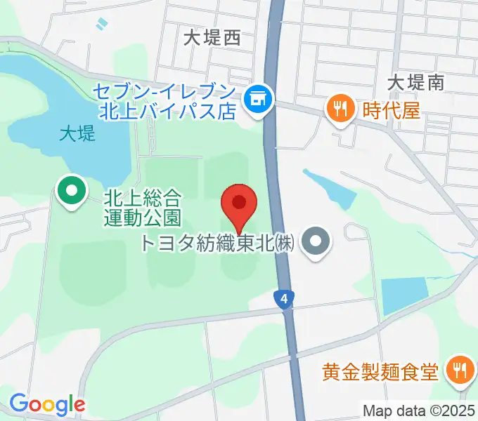 北上陸上補助競技場の地図