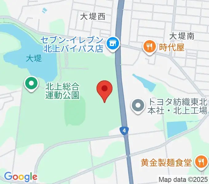 北上陸上補助競技場の地図
