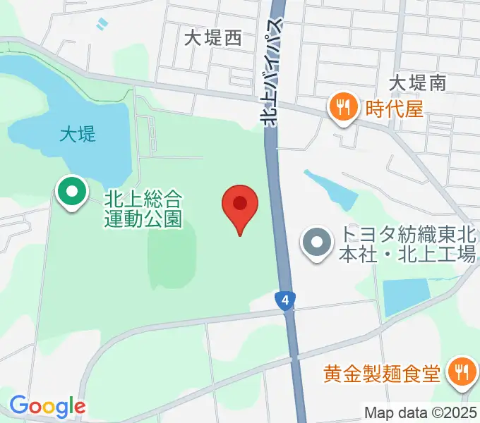 北上陸上補助競技場の地図