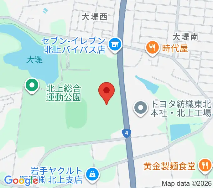 北上陸上補助競技場の地図