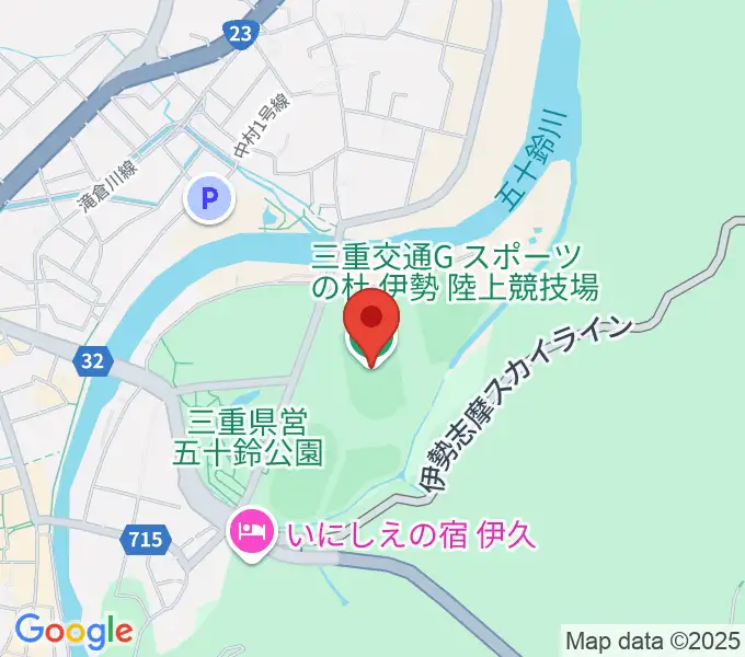 三重交通Gスポーツの杜伊勢陸上競技場の地図