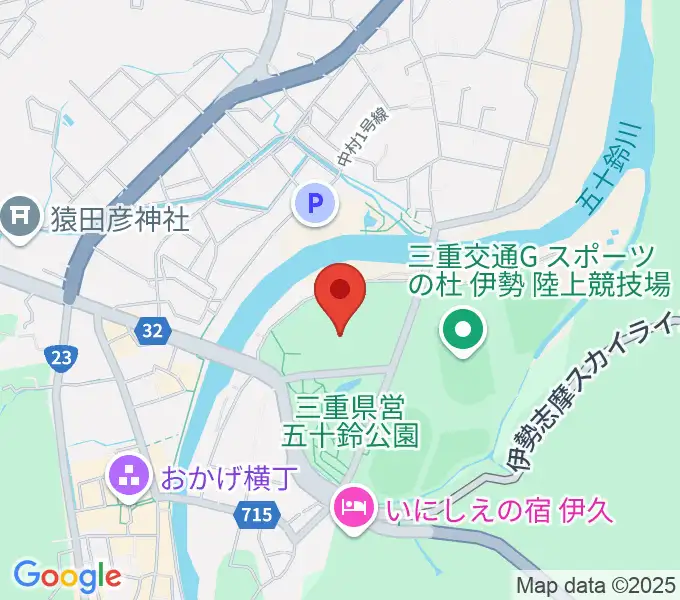 三重交通Gスポーツの杜伊勢体育館の地図