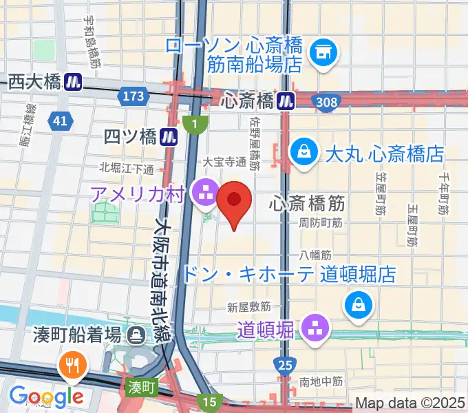 スタジオマックス アメ村店の地図