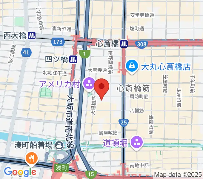スタジオマックス アメ村店の地図