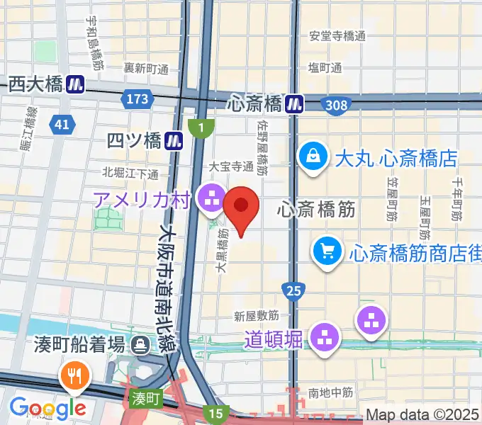 スタジオマックス アメ村店の地図