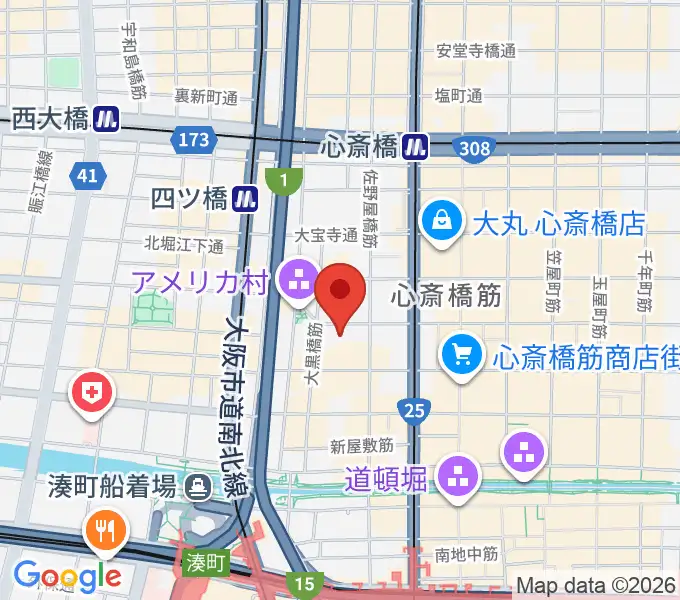 スタジオマックス アメ村店の地図
