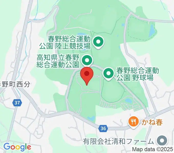 春野総合運動公園補助競技場の地図
