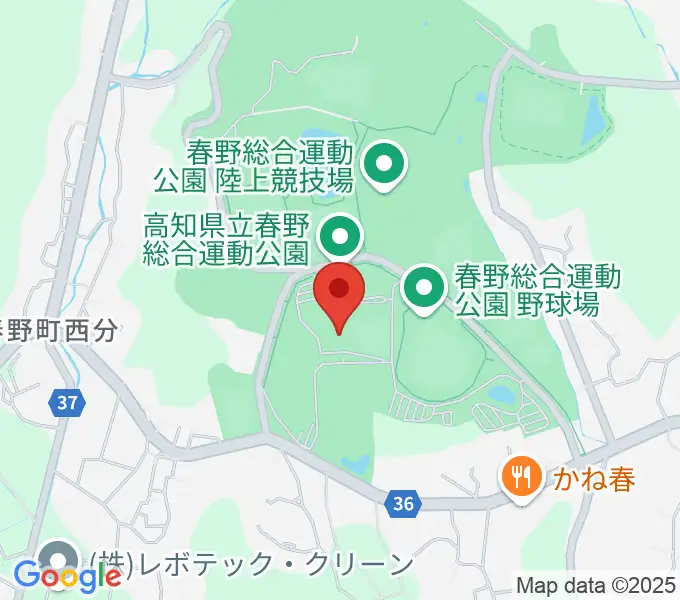 春野総合運動公園補助競技場の地図