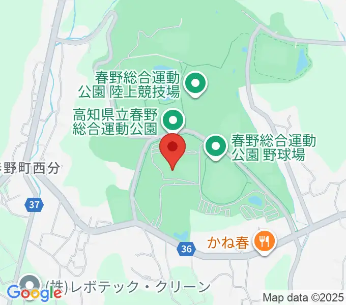 春野総合運動公園補助競技場の地図