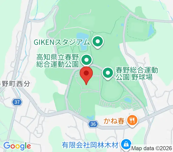春野総合運動公園補助競技場の地図
