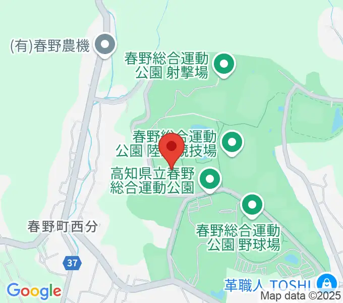 春野総合運動公園球技場の地図
