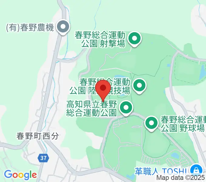 春野総合運動公園球技場の地図