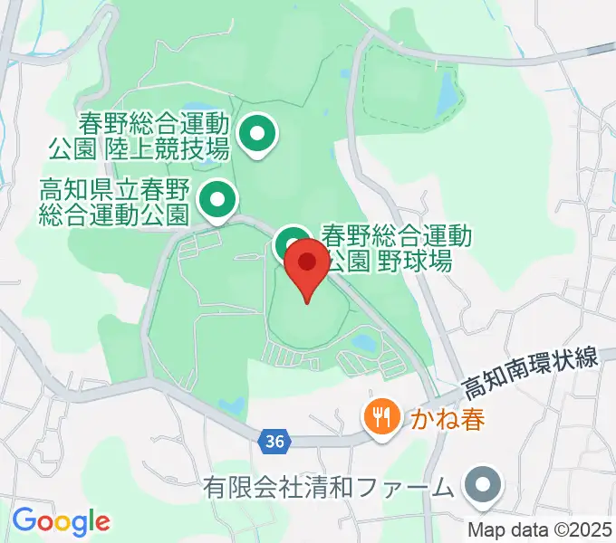 春野総合運動公園野球場の地図