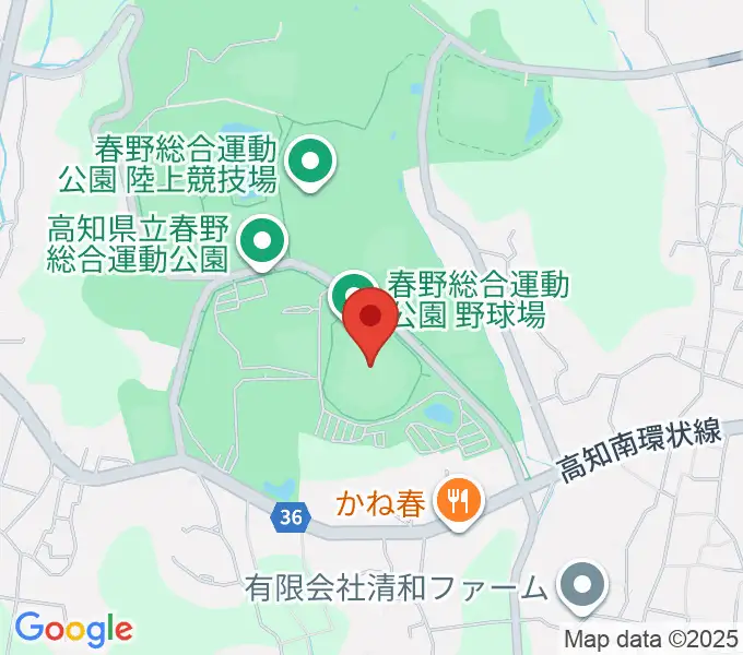 春野総合運動公園野球場の地図
