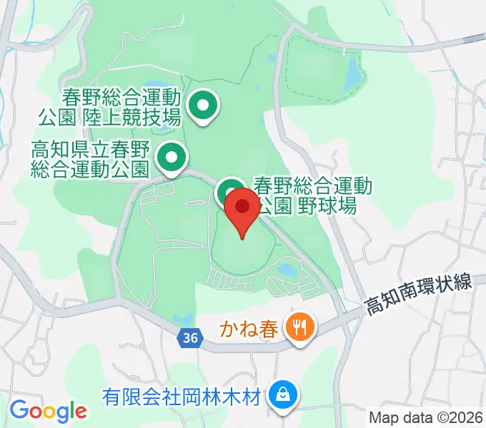 春野総合運動公園野球場の地図