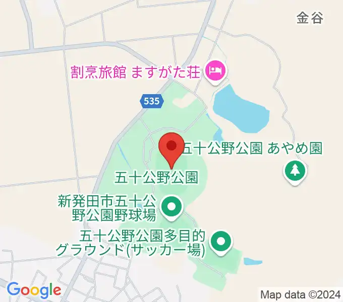 五十公野公園陸上競技場の地図