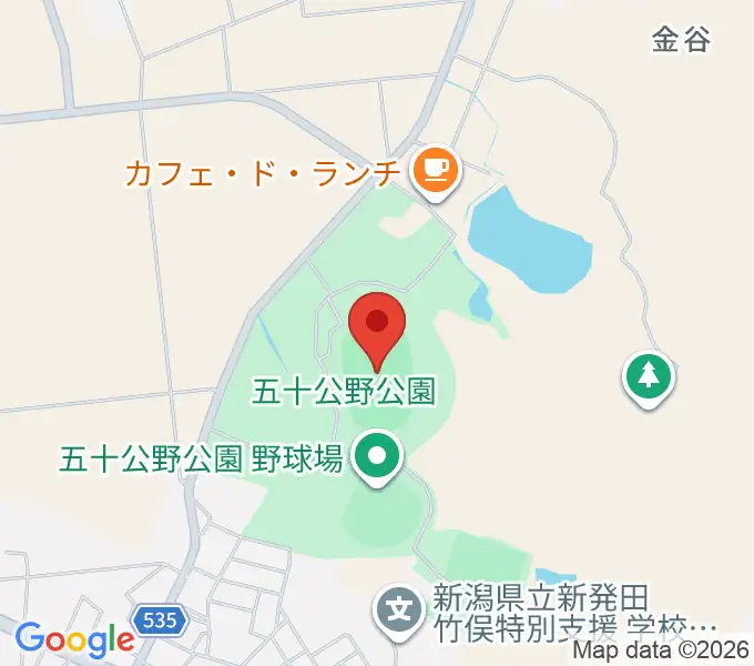 五十公野公園陸上競技場の地図