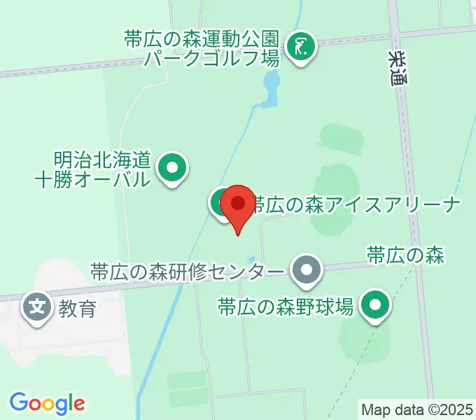 帯広の森アイスアリーナの地図