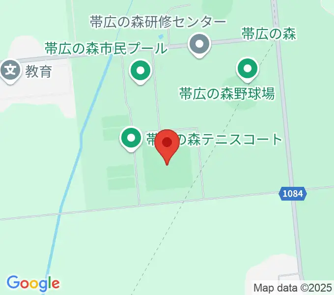 帯広の森球技場の地図