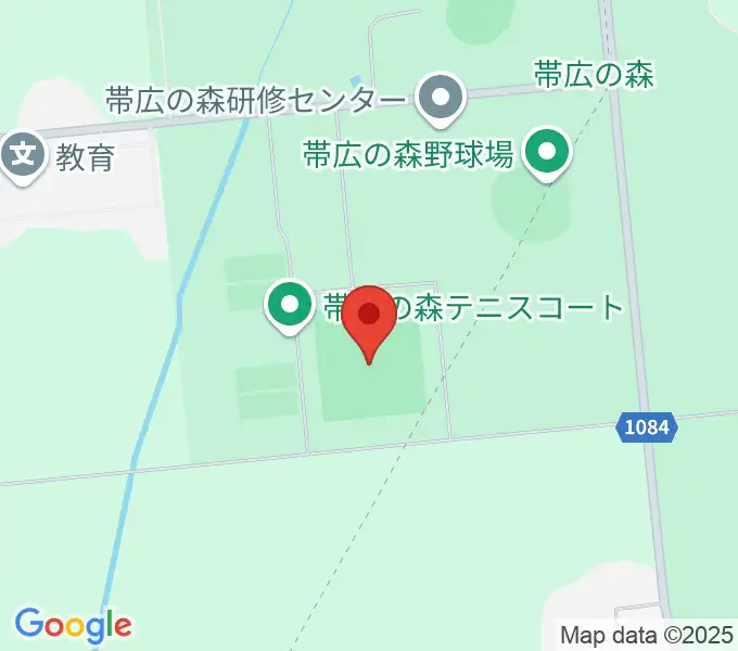 帯広の森球技場の地図