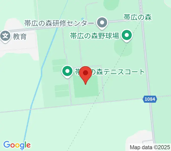 帯広の森球技場の地図